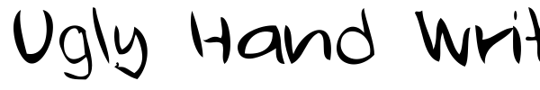 Ugly Hand Writing font preview